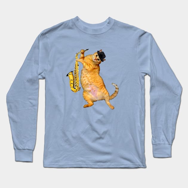 Hep Cat Long Sleeve T-Shirt by RawSunArt